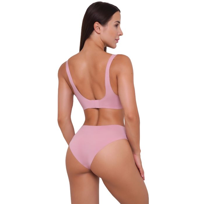Classic Seamless Panties 3Pack Dusty Rose - GymBeam XXL