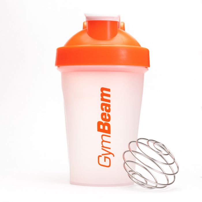 Blend Bottle Shaker Transparent-Orange 400 ml - GymBeam