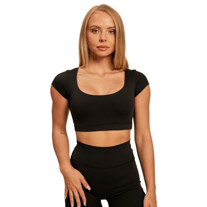 Women‘s Sense Cropped T-Shirt Black - BeastPink L