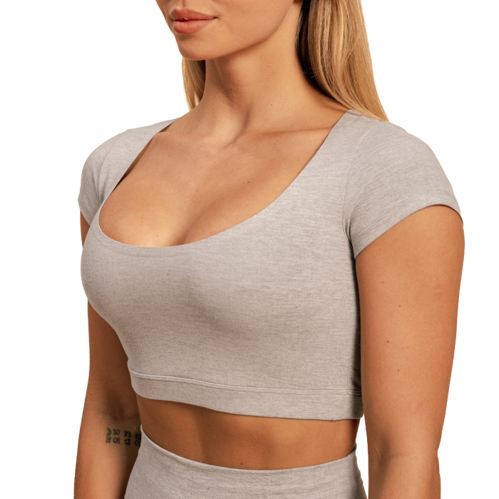 Women‘s Sense Cropped T-Shirt Grey - BeastPink L