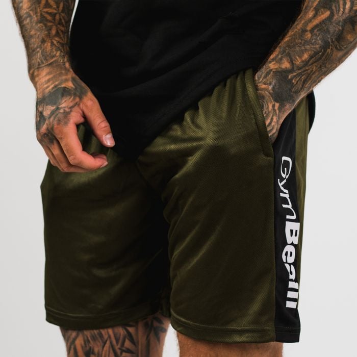 Men’s Vertical Shorts Military Green - GymBeam L