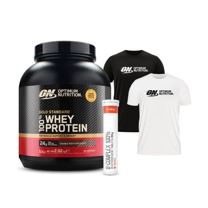100% Whey Gold Standard - Optimum Nutrition + gifts 450 g - double rich chocolate