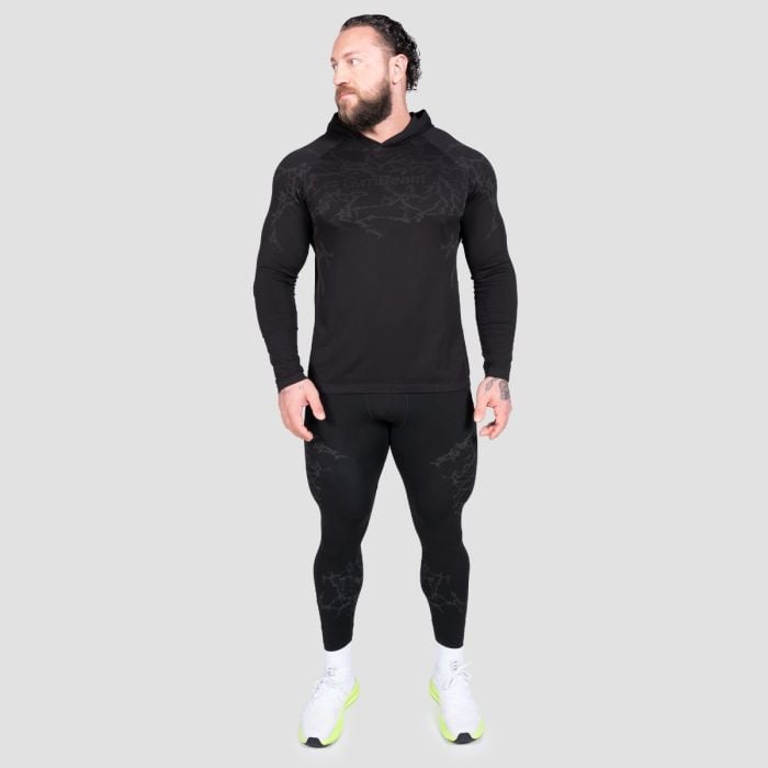Static Long Sleeve T-shirt Black - GymBeam XXL