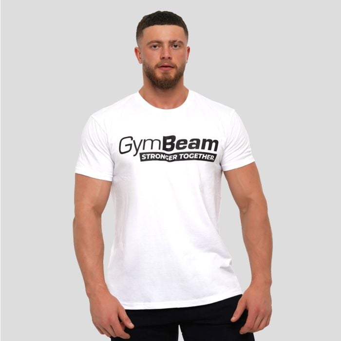 Stronger Together T-shirt White - GymBeam M