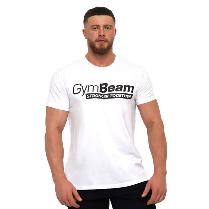 Stronger Together T-shirt White - GymBeam M