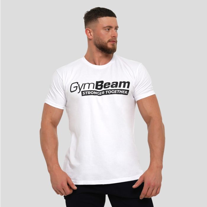 Stronger Together T-shirt White - GymBeam M