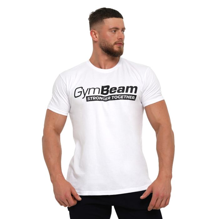 Stronger Together T-shirt White - GymBeam M