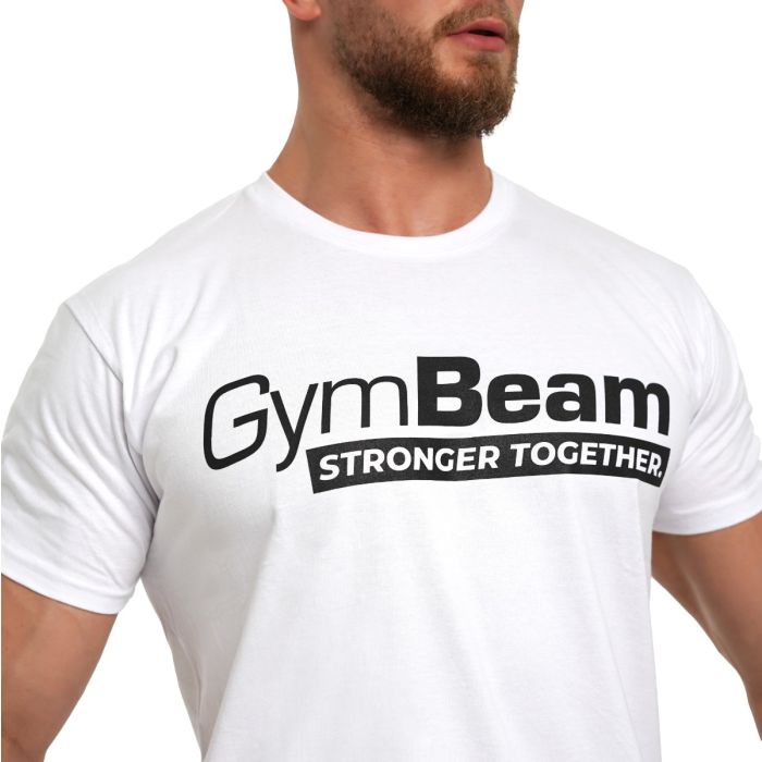 Stronger Together T-shirt White - GymBeam M