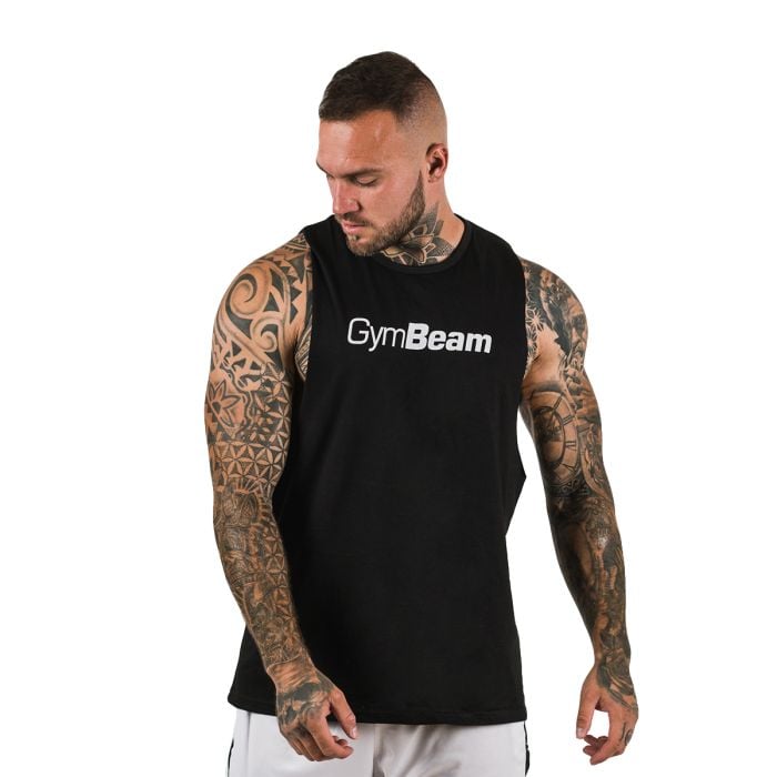 Men’s Cut Off Tank Top Black - GymBeam M