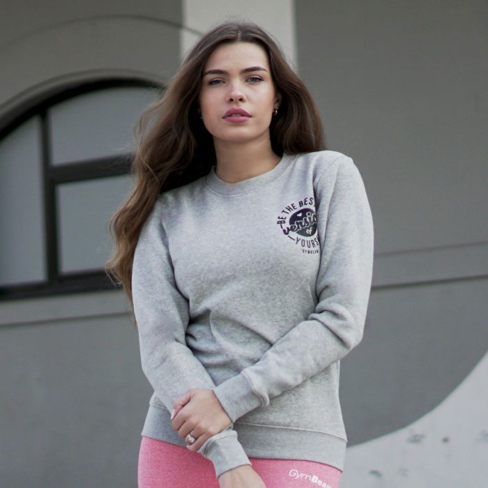 Women’s sweatshirt The Best Version Grey - GymBeam