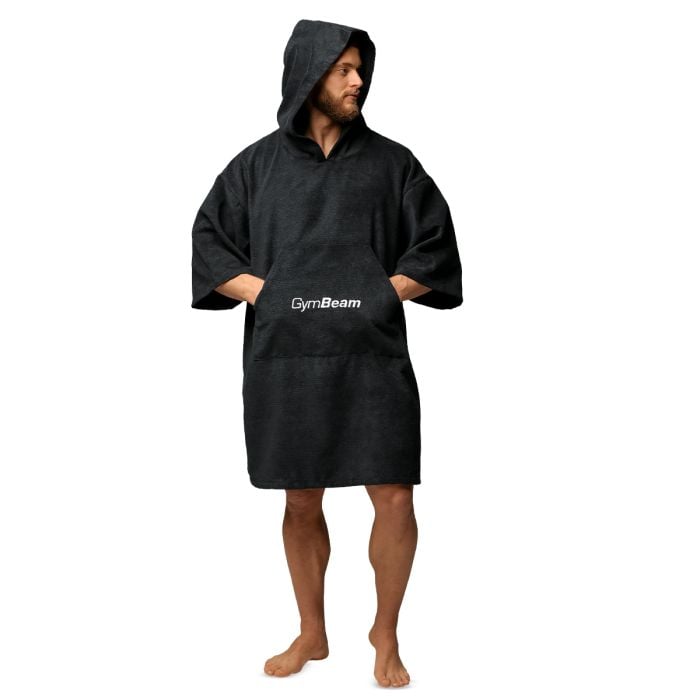 Terry Towel Poncho Black - GymBeam single_variant