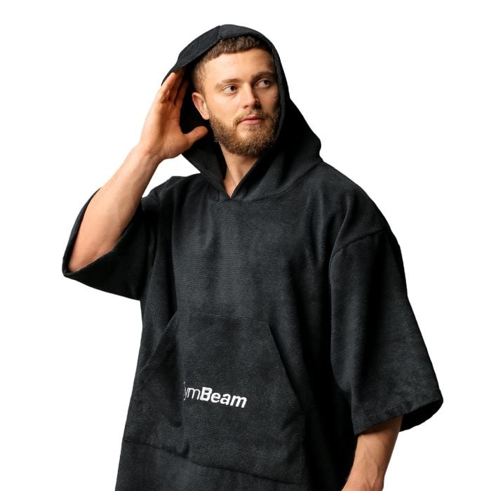 Terry Towel Poncho Black - GymBeam single_variant