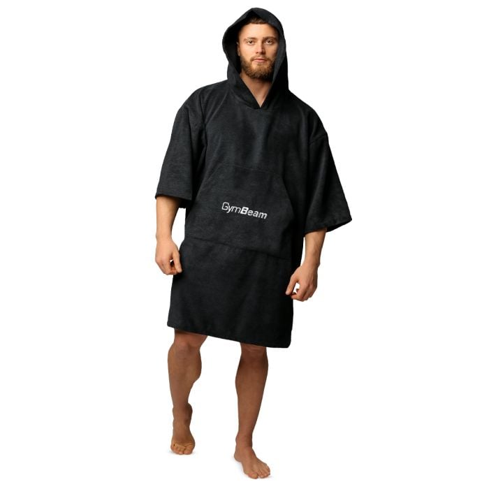 Terry Towel Poncho Black - GymBeam single_variant