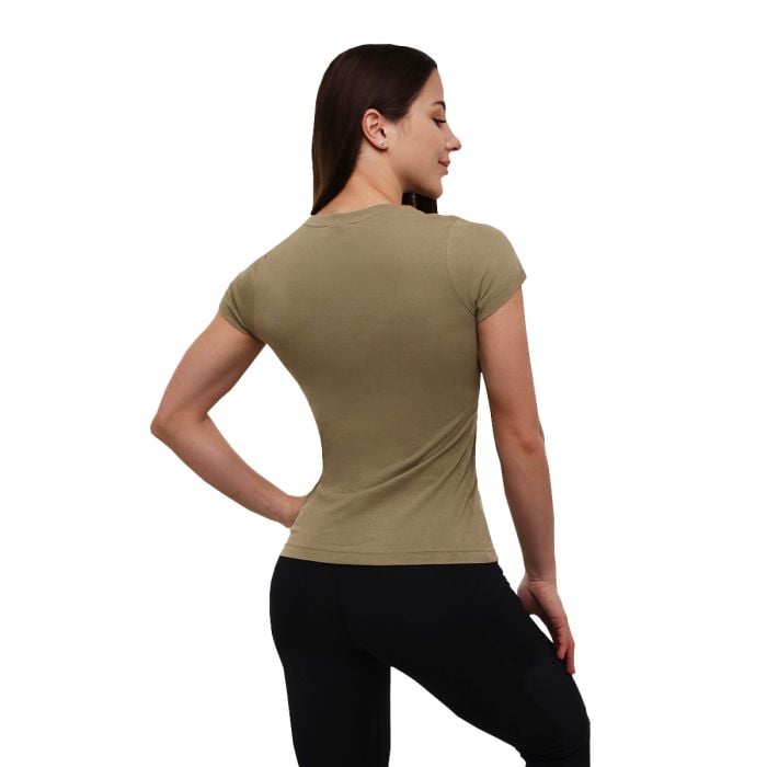 Women‘s FIT T-Shirt Olive - GymBeam L