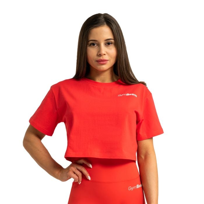 Ženski Crop Top Limitless Hot Red - GymBeam L