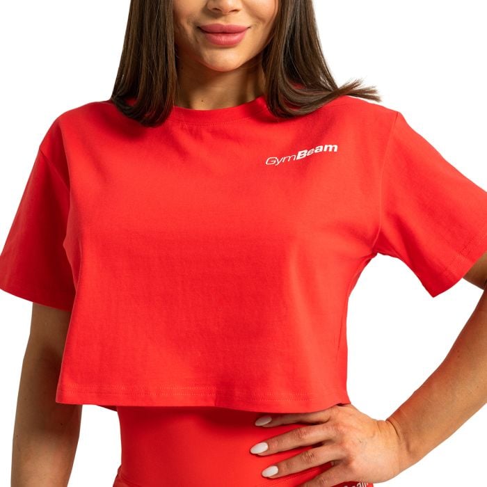 Ženski Crop Top Limitless Hot Red - GymBeam L