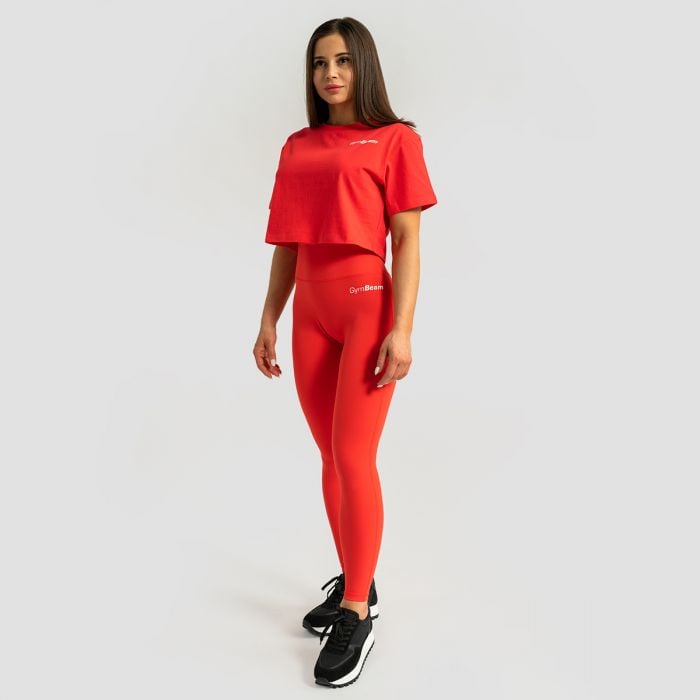 Ženski Crop Top Limitless Hot Red - GymBeam L