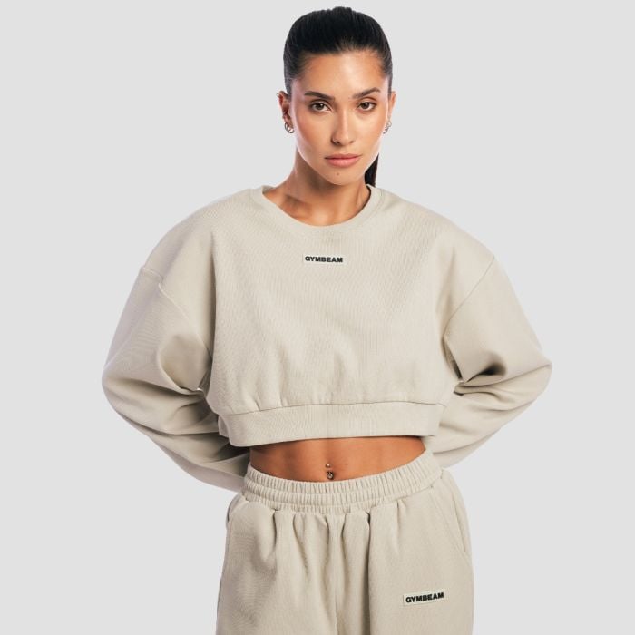 Women‘s Aura Cropped Sweatshirt Grey - GymBeam S
