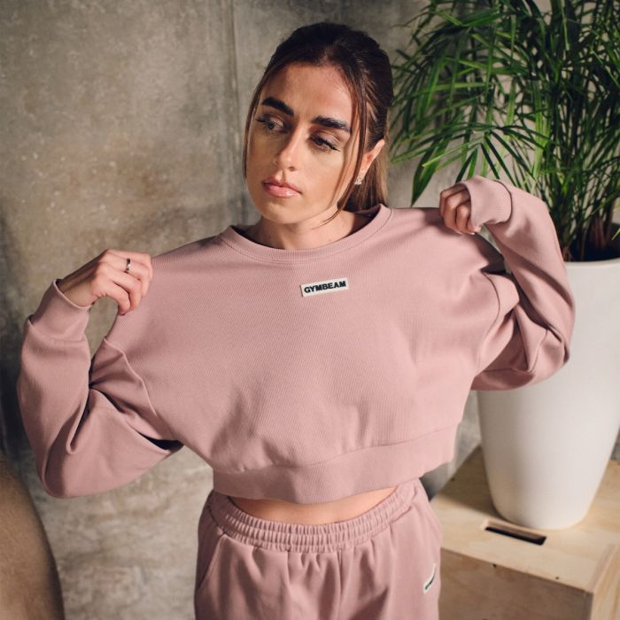 Women‘s Aura Cropped Sweatshirt Roux - GymBeam XL