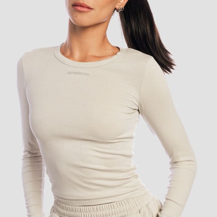 Women‘s Aura Long Sleeve T-Shirt Grey - GymBeam XXL
