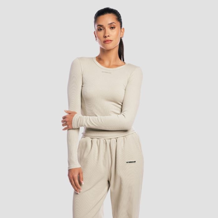 Women‘s Aura Long Sleeve T-Shirt Grey - GymBeam XXL