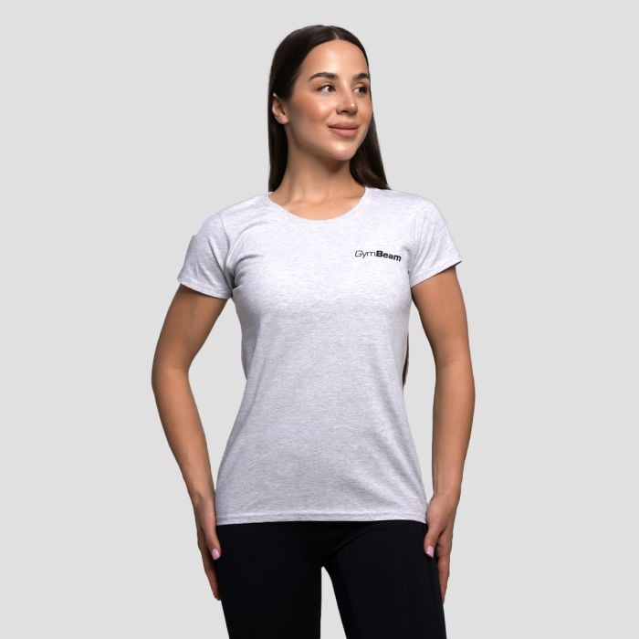 Ženska majica Basic Heather Grey - GymBeam L