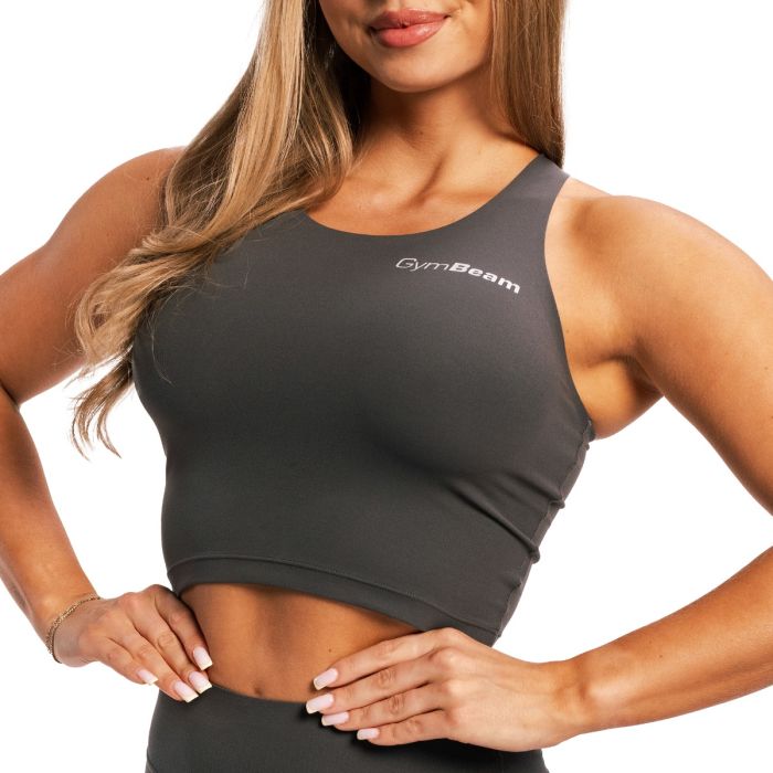 Women‘s BEAT Sports Top Charcoal - GymBeam M