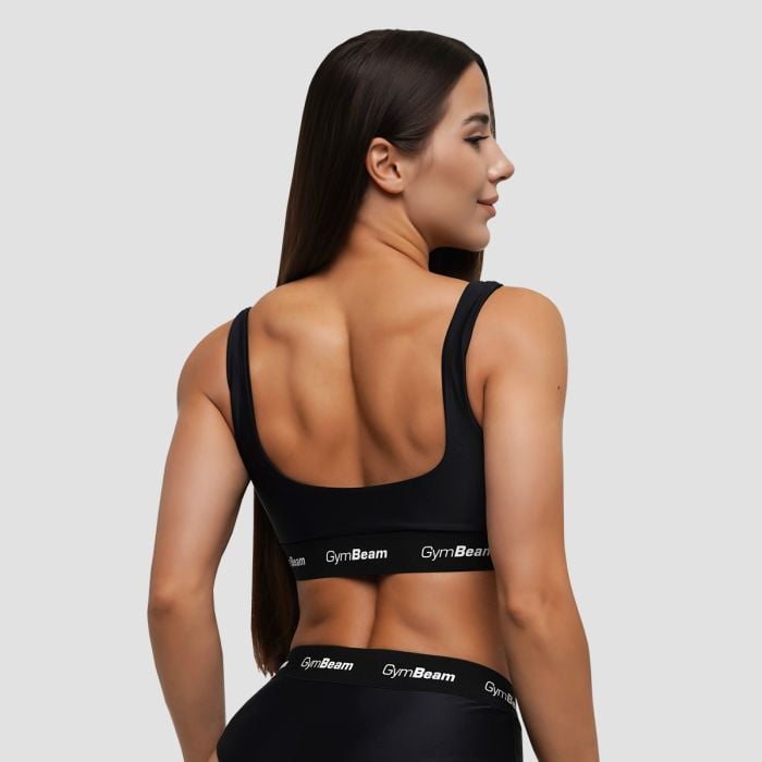 Sporty Bikini Top Black - GymBeam XL