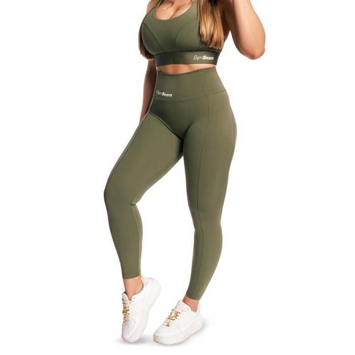 Women‘s Combat Leggings Olive Grey - GymBeam S