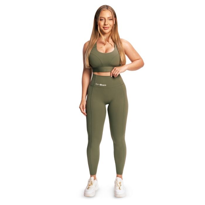 Women‘s Combat Leggings Olive Grey - GymBeam S