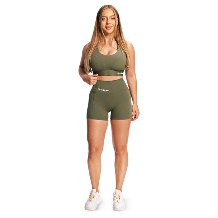 Women‘s Combat Shorts Olive Grey - GymBeam XL