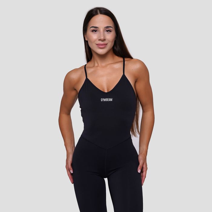 Women‘s FIT Workout Jumpsuit Black - GymBeam