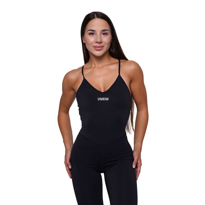 Women‘s FIT Workout Jumpsuit Black - GymBeam M