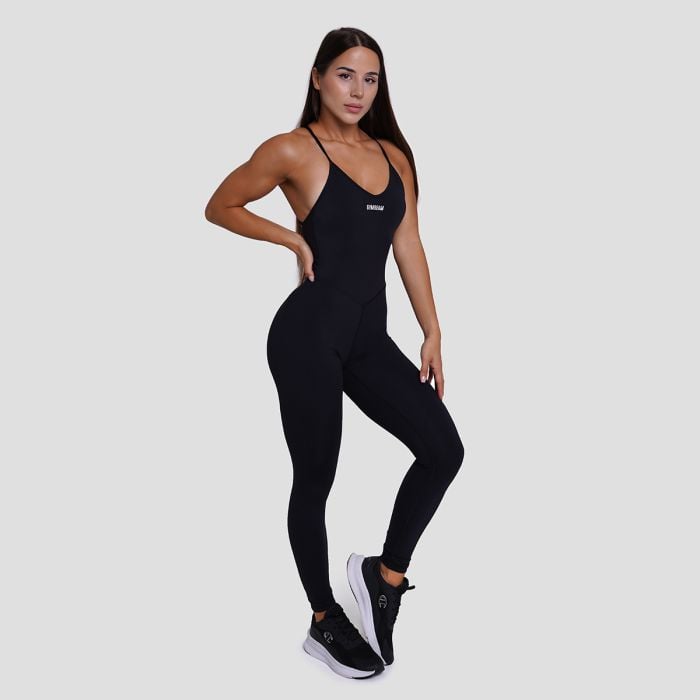 Women‘s FIT Workout Jumpsuit Black - GymBeam M