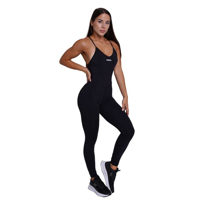 Women‘s FIT Workout Jumpsuit Black - GymBeam M