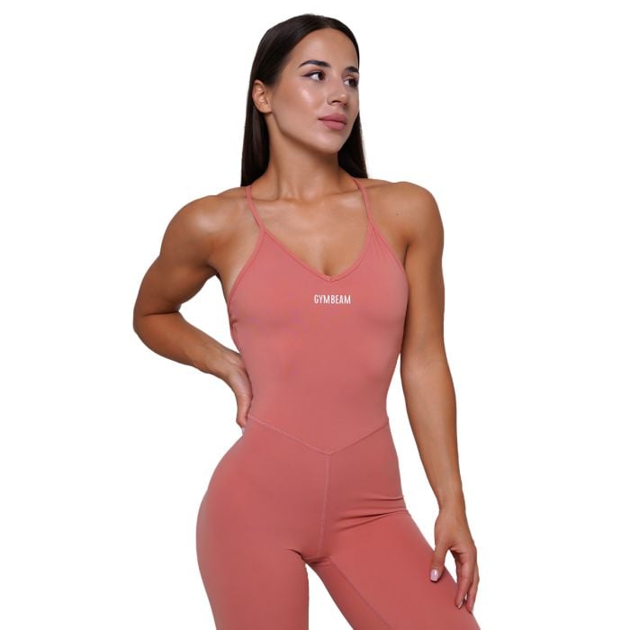 Women‘s FIT Workout Jumpsuit Salmon - GymBeam M