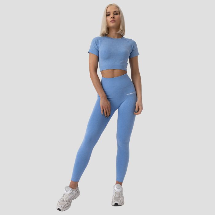 Ženski crop top FLO Blue - GymBeam XL