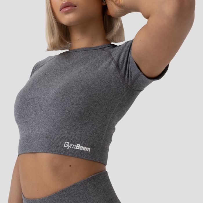 Ženski crop top FLO Grey - GymBeam XL