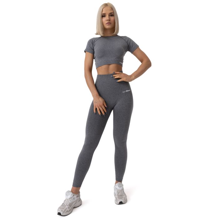 Ženski crop top FLO Grey - GymBeam XL
