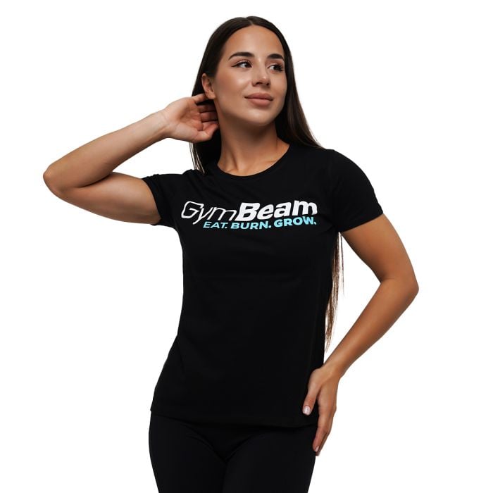 Women‘s Grow T-Shirt Black - GymBeam XXL