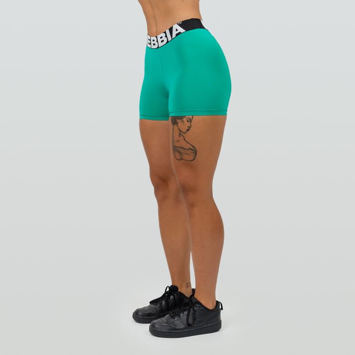 Women's High Waisted shorts Glute Pump Green - NEBBIA 