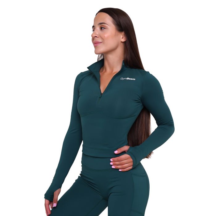 Women‘s Ignite Sports Top Dark Green - GymBeam M