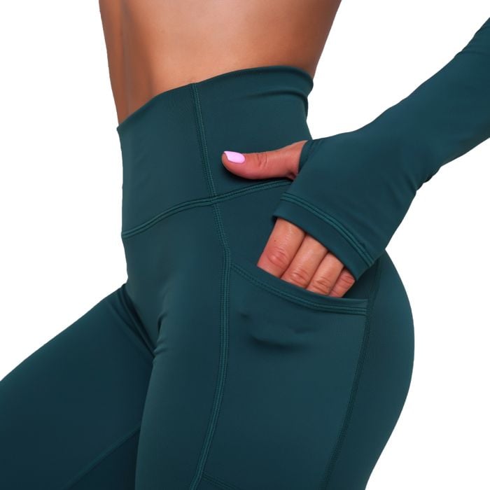 Women‘s Ignite Leggings Dark Green - GymBeam L
