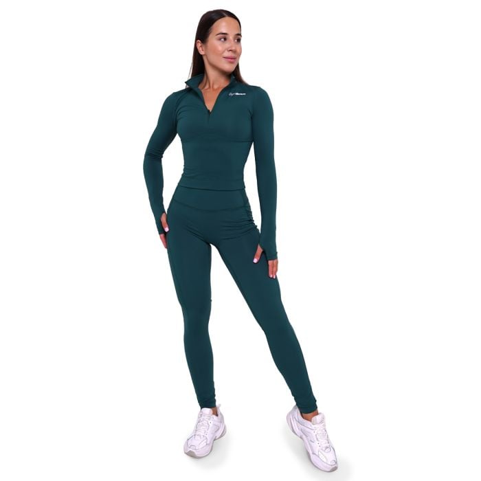 Women‘s Ignite Leggings Dark Green - GymBeam L