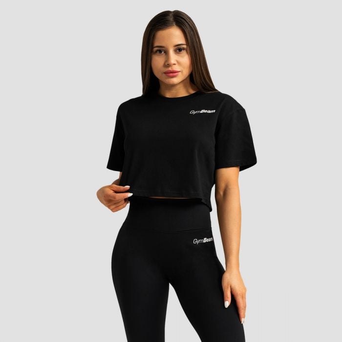 Ženski Crop Top Limitless Black - GymBeam S