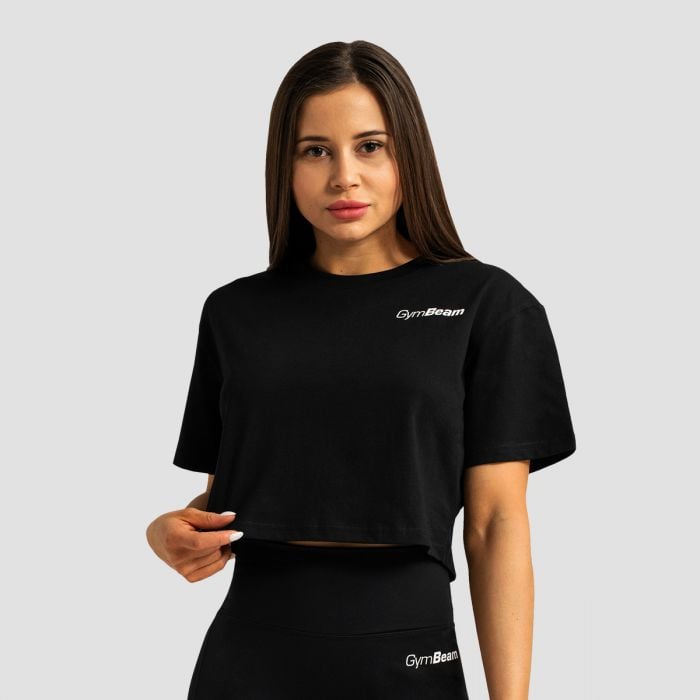 Ženski Crop Top Limitless Black - GymBeam S