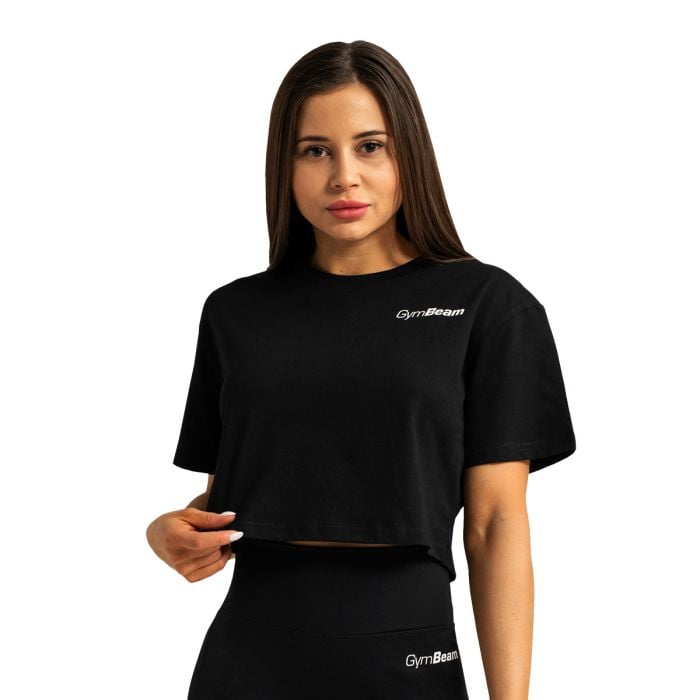 Ženski Crop Top Limitless Black - GymBeam S