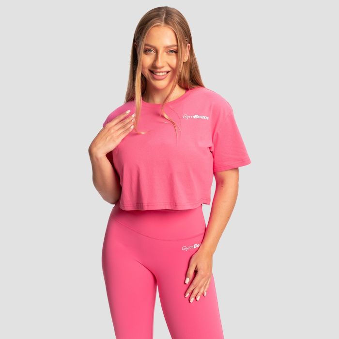 Women‘s Limitless Cropped T-Shirt Dragonfruit - GymBeam S