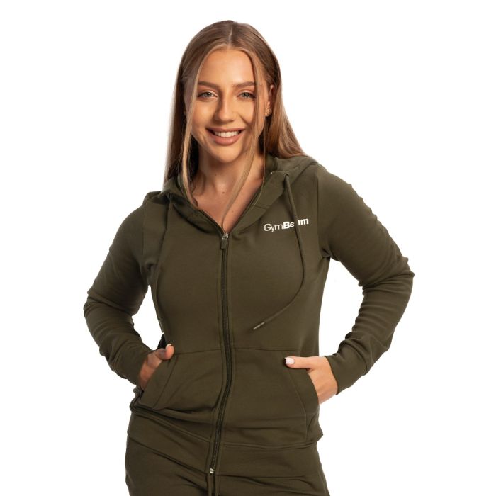 Women‘s Limitless Zip Up Hoodie Espresso - GymBeam S