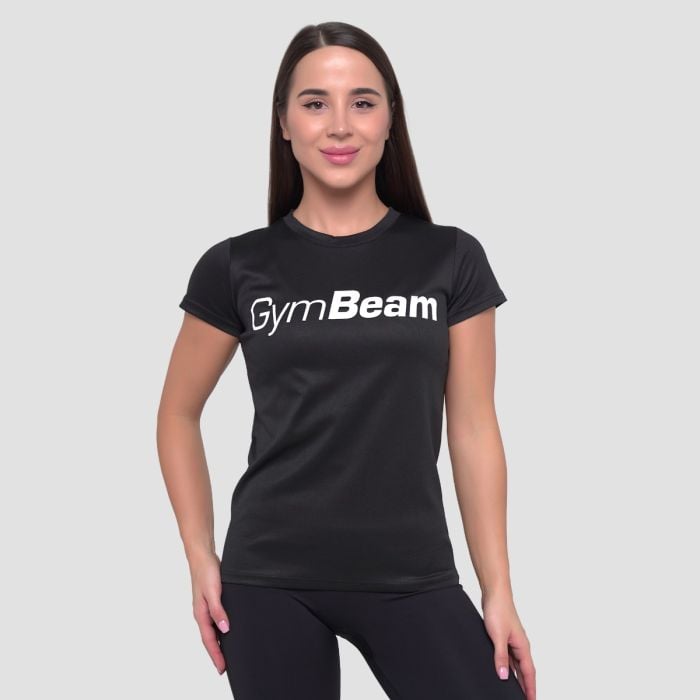 Women‘s Mesh T-Shirt Essence Black - GymBeam S
